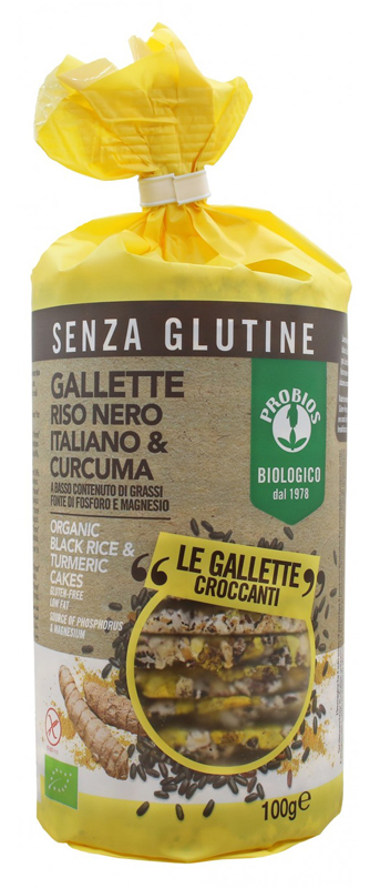PROBIOS GALLETTE RISO NERO/CURCUMA 100 G - farmascienza.it