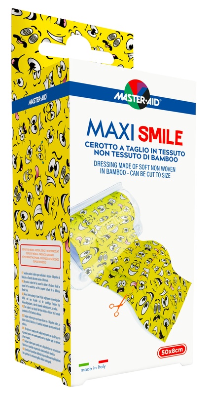 CEROTTO A TAGLIO MASTER-AID MAXI SMILE TNT 50 X 8 CM - farmascienza.it