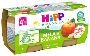 HIPP BIO OMOGENEIZZATO MELA/BANANA 2X80 G - farmascienza.it