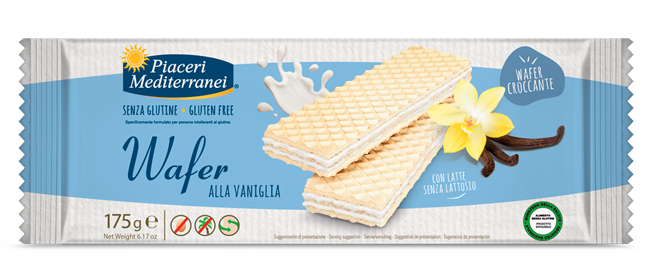 PIACERI MEDITERRANEI WAFER VANIGLIA 175 G - farmascienza.it