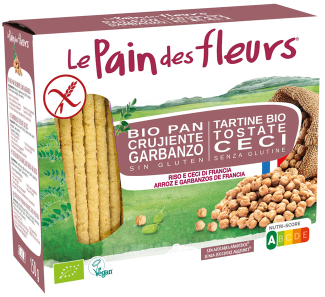 LE PAIN DES FLEURS TARTINE TOSTATE AI CECI BIOLOGICHE 150 G - farmascienza.it