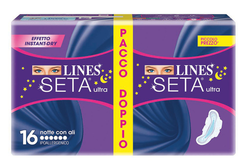 LINES SETA ULTRA ASSORBENTE NOTTE 16 PEZZI - farmascienza.it