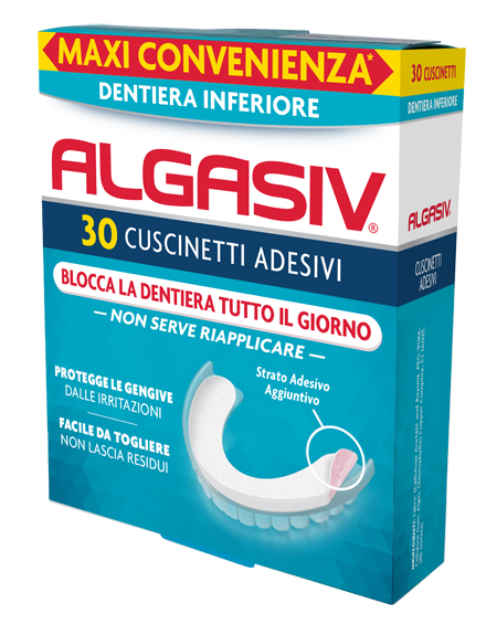 ALGASIV ADESIVO PER PROTESI DENTARIA INFERIORE 30 PEZZI - farmascienza.it