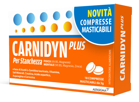 CARNIDYN PLUS 18 COMPRESSE MASTICABILI - farmascienza.it