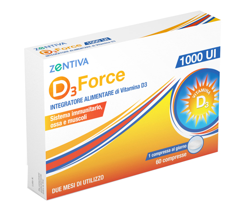 D3 FORCE ZENTIVA 1000UI 60 COMPRESSE - farmascienza.it