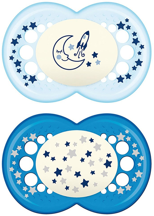 MAM SUCCHIETTO ORIGINAL NIGHT 6+ MESI SILICONE MASCHIO 2 PEZZI - farmascienza.it