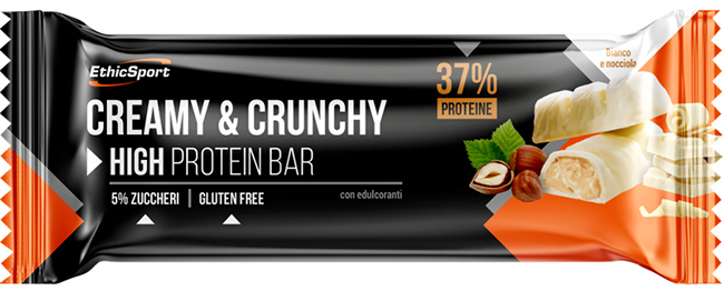 CREAMY&CRUNCHY BARRETTA PROTEICA BIANCO/NOCCIOLA 30 G - farmascienza.it