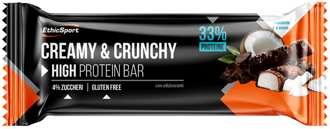 CREAMY&CRUNCHY BARRETTA PROTEICA FONDENTE/COCCO 30 G - farmascienza.it