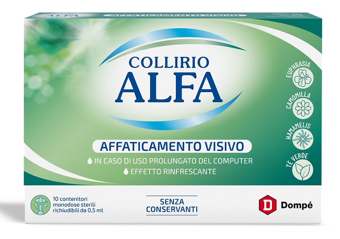 COLLIRIO ALFA AFFATICAMENTO VISIVO 10 PEZZI MONODOSE - farmascienza.it