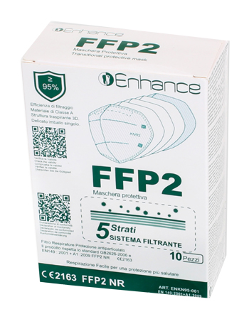 ENHANCE MASCHERA PROTETTIVA FFP2 5 STRATI 10 PEZZI - farmascienza.it
