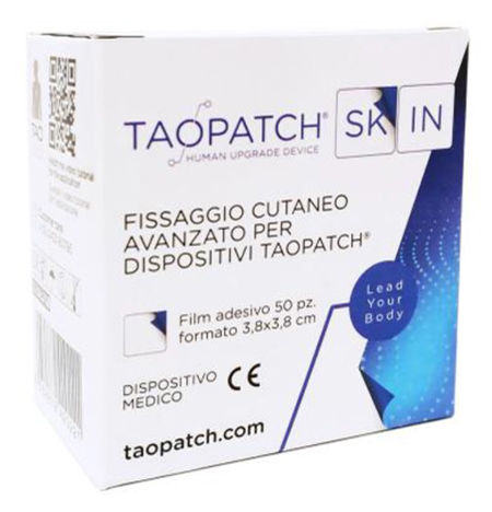 FILM ADESIVO TRASPARENTE TAOPATCH SKIN PER FISSAGGIO DISPOSITIVO TAOPATC 3,8X3,8 CM+ 50 PEZZI - farmascienza.it