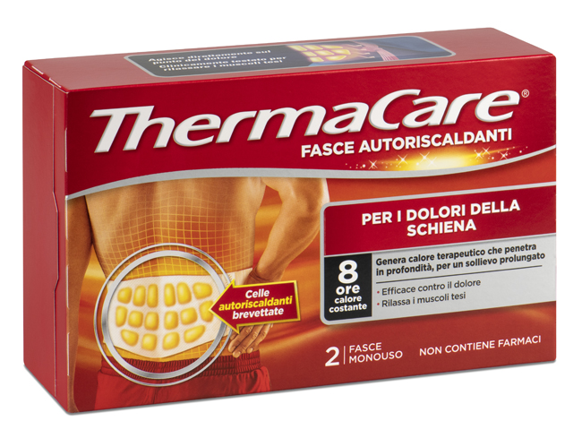 FASCIA AUTORISCALDANTE A CALORE TERAPEUTICO THERMACARE SCHIENA 2 PEZZI - farmascienza.it