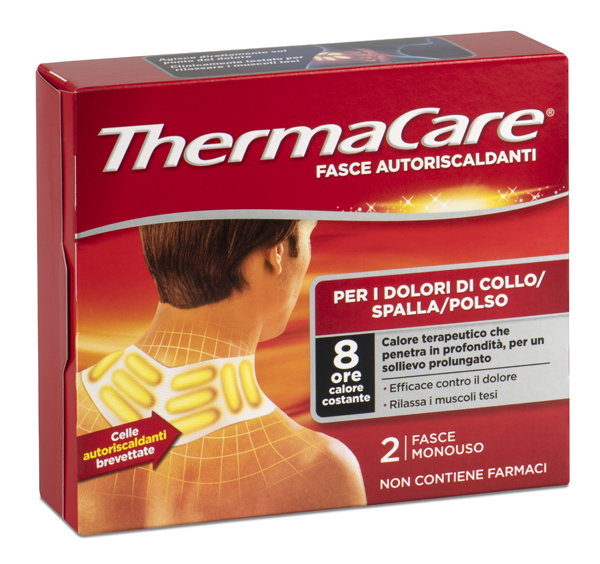 FASCE AUTORISCALDANTI A CALORE TERAPEUTICO THERMACARE COLLO/SPALLA/POLSO 2 PEZZI - farmascienza.it