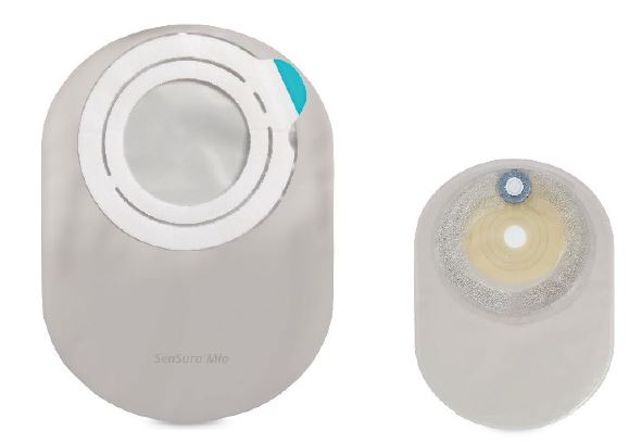 SENSURA MIO FLEX SISTEMA 2 PEZZI CON AGGANCIO ADESIVO SACCA COLOSTOMIA A FONDO CHIUSO TRASPARENTE 50MM 30 PEZZI - farmascienza.it