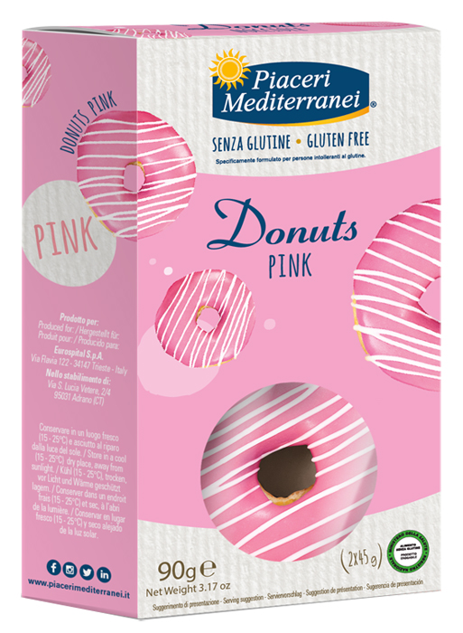PIACERI MEDITERRANEI DONUTS PINK 90 G - farmascienza.it