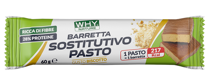 WHYNATURE BARRETTA SOSTITUTIVA PASTO BISCOTTO RICOPERTA CIOCCOLATO AL LATTE 60 G - farmascienza.it