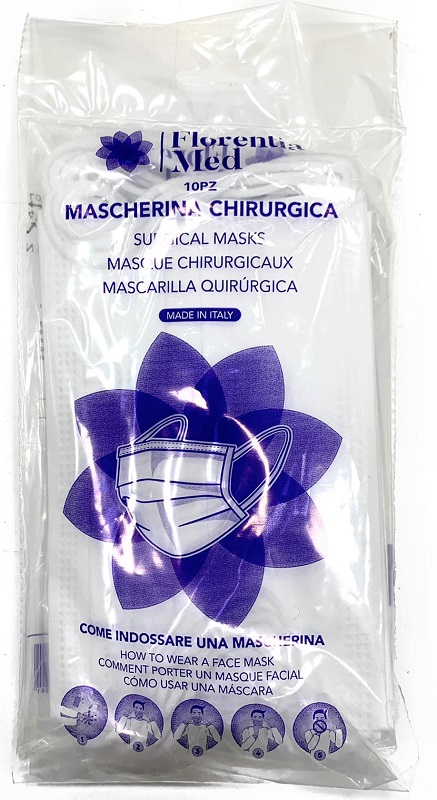 FLORENTIA MED MASCHERINA CHIRURGICA TIPO IIR 10 PEZZI - farmascienza.it