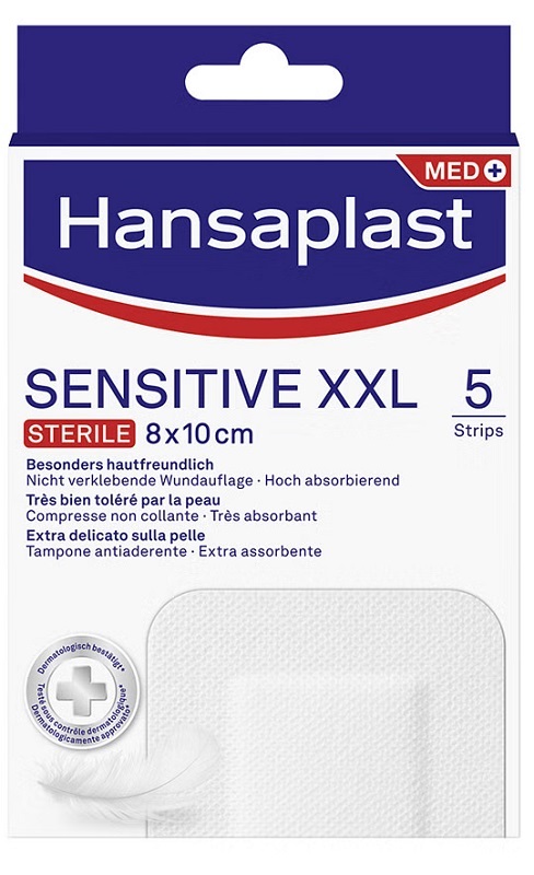 CEROTTO HANSAPLAST SENSITIVE XXL 8X10 CM 5 PEZZI - farmascienza.it