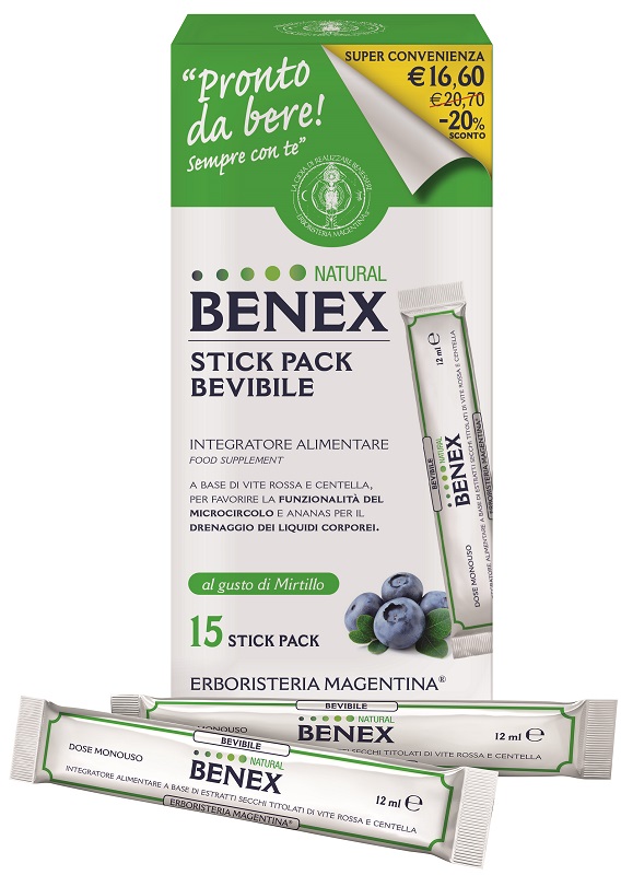BENEX BEVIBILE 15 STICK DA 12 ML TAGLIO PREZZO - farmascienza.it