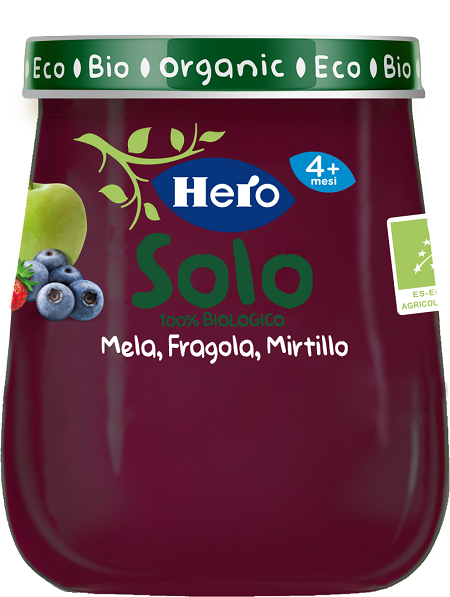 HERO BABY SOLO OMOGENEIZZATO MELA FRAGOLA MIRTILLO 120 G - farmascienza.it