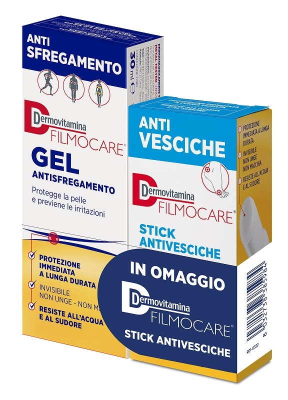 DERMOVITAMINA FILMOCARE GEL ANTISFREGAMENTO 30 ML + FILMOCARE STICK ANTIVESCICHE 8 G - farmascienza.it