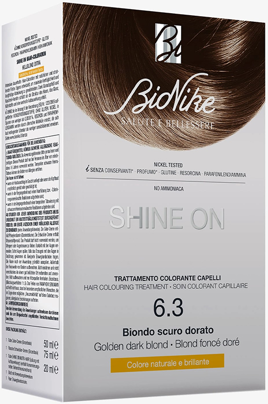 SHINE ON BIONDO SCURO DORATO 6,3 FLACONE 75 ML + TUBO 50 ML - farmascienza.it