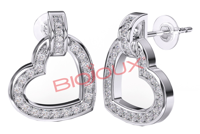 BJT224 ORECCHINI MONTEC HEART STAINLESS STEEL - farmascienza.it