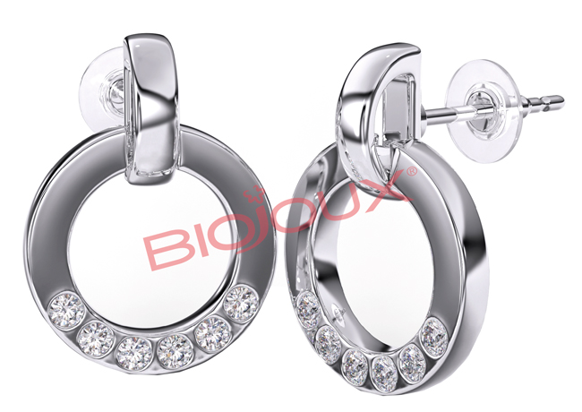 BJT226 ORECCHINI MONTECARLO ROU STAINLESS STEEL - farmascienza.it