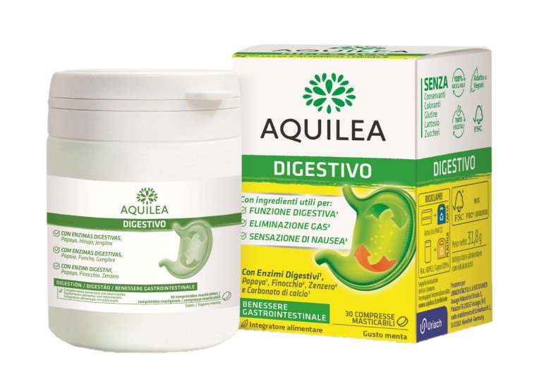 AQUILEA DIGESTIVO 30 COMPRESSE MASTICABILI - farmascienza.it