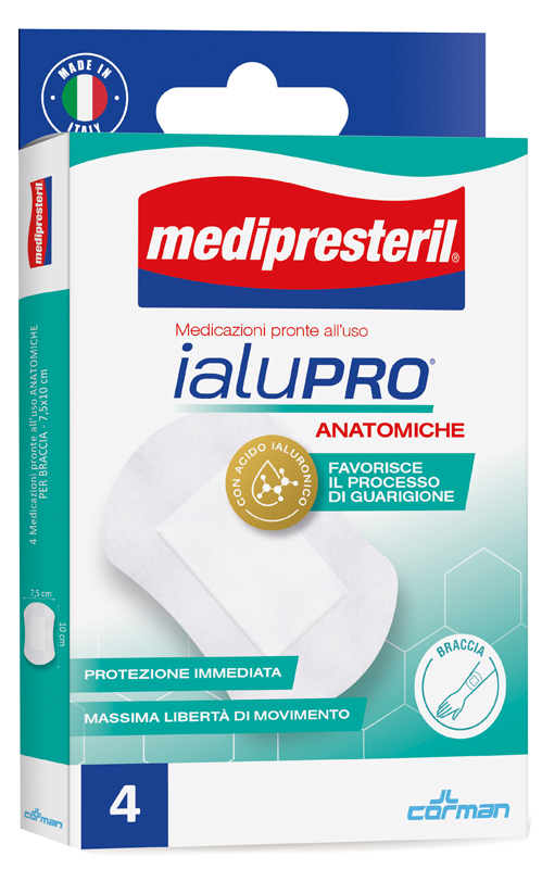 MEDIPRESTERIL IALUPRO BRACCIA 7,5X10 CM 4 PEZZI - farmascienza.it