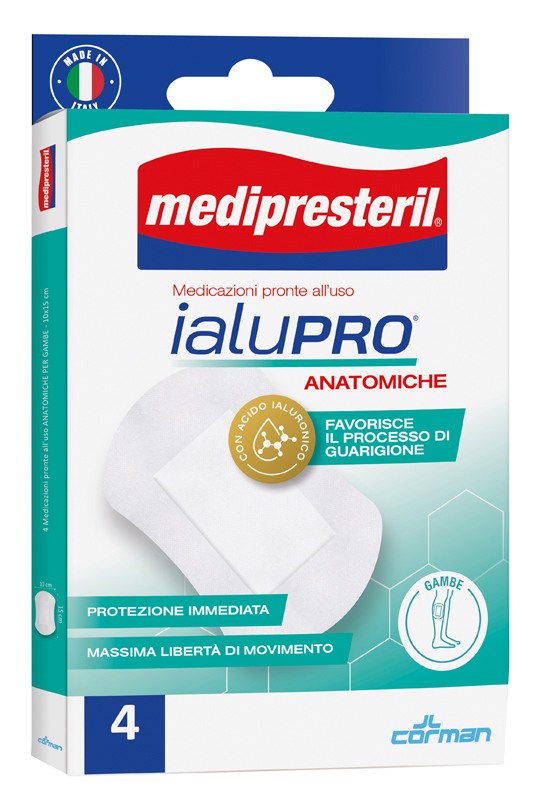 MEDIPRESTERIL IALUPRO GAMBE 10X15 CM 4 PEZZI - farmascienza.it
