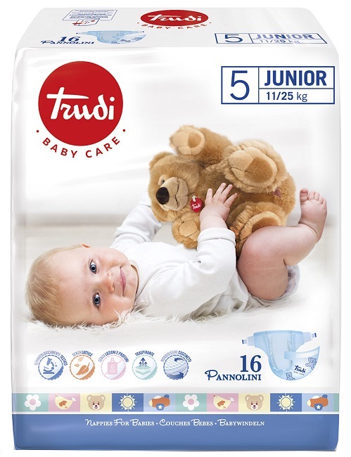 TRUDI BABY CARE PANNOLINO BAMBINI JUNIOR 11/25 KG 16 PEZZI - farmascienza.it