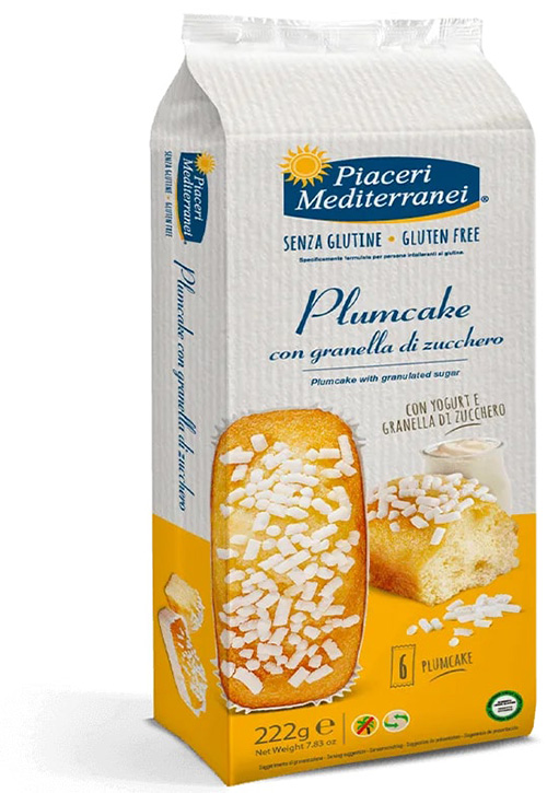 PIACERI MEDITERRANEI PLUMCAKE GRANELLA ZUCCHERO 6 PEZZI 37 G - farmascienza.it