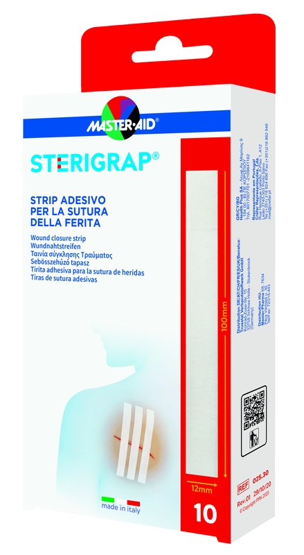MASTER-AID STERIGRAP STRIP ADESIVO SUTURA FERITE 100X12 MM 6 PEZZI - farmascienza.it