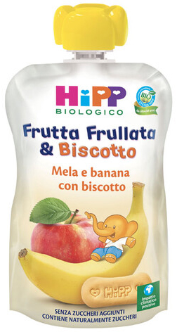 HIPP BIO FRUTTA FRULLATA&BISCOTTO MELA BANANA BISCOTTO 90 G - farmascienza.it