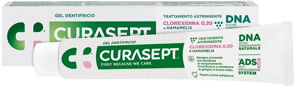 CURASEPT GEL DENTIFRICIO ADS DNA TRATTAMENTO ASTRINGENTE 75 ML - farmascienza.it