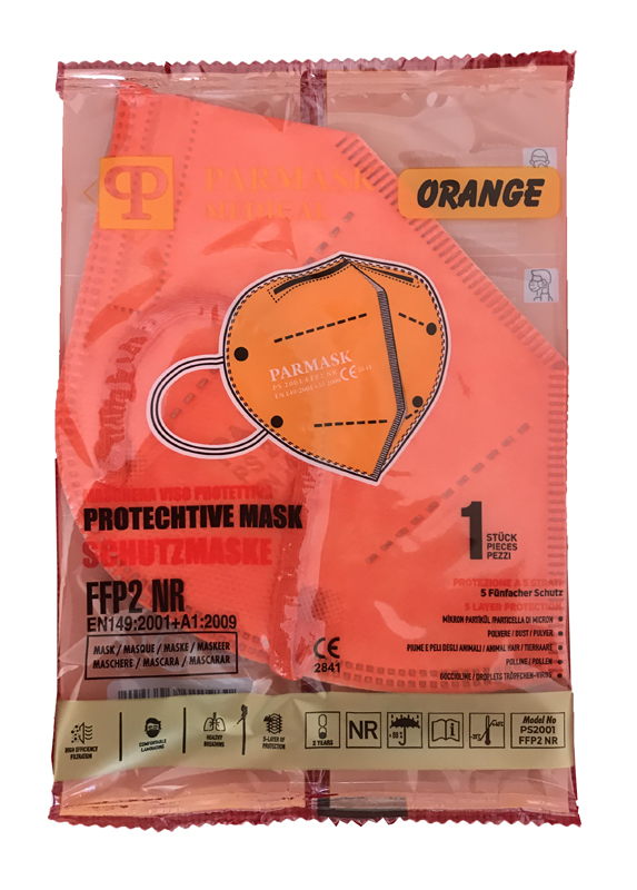 MASCHERINA FFP2 PS2001 ARANCIO 1 PEZZO - farmascienza.it