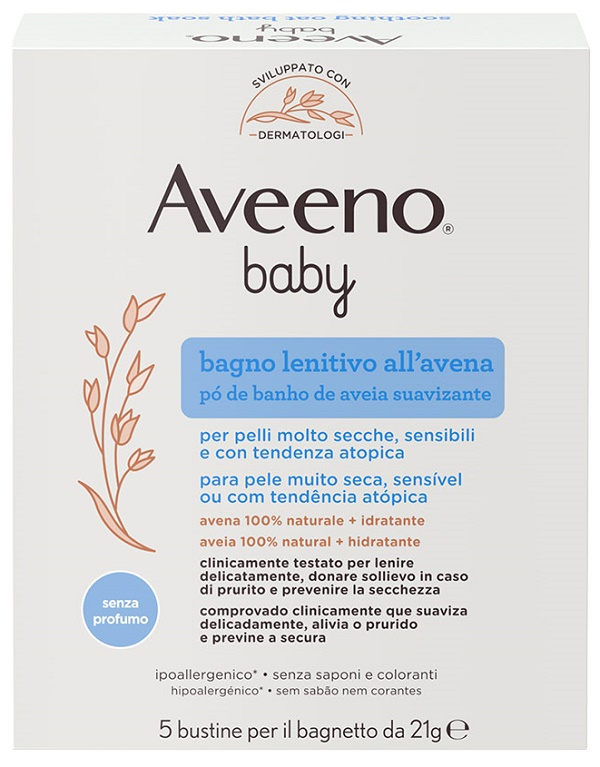 AVEENO BABY COLLOIDAL POLVERE BAGNO 5 X 21 G - farmascienza.it
