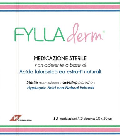 MEDICAZIONE NON ADERENTE FYLLADERM A BASE DI ACIDO IALURONICO 10 X 10 CM 10 BUSTE - farmascienza.it