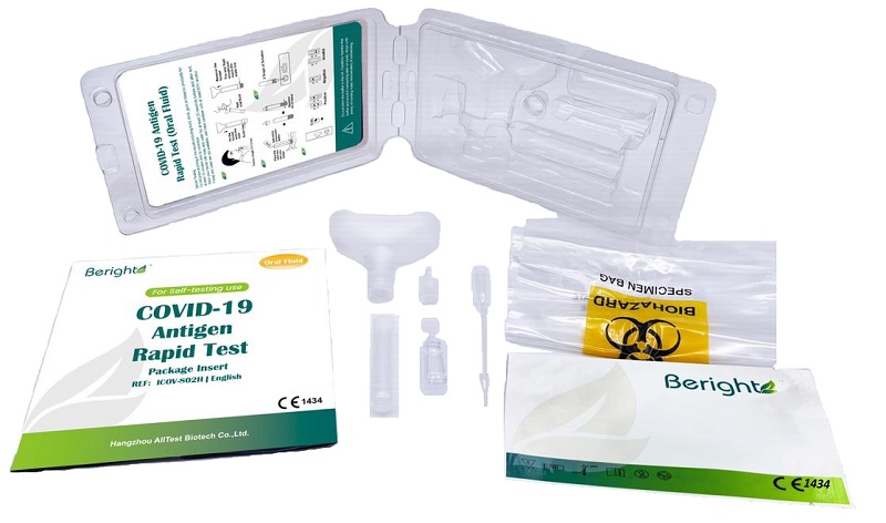 TEST ANTIGENICO RAPIDO COVID-19 ALLTEST AUTODIAGNOSTICO DETERMINAZIONE QUALITATIVA ANTIGENI SARS-COV-2 IN CAMPIONI SALIVARI MEDIANTE IMMUNOCROMATOGRAFIA - farmascienza.it