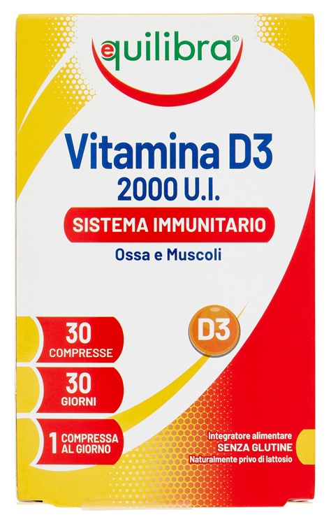 VITAMINA D3 2000UI SISTEMA IMMUNITARIO OSSA E MUSCOLI 30 COMPRESSE - farmascienza.it