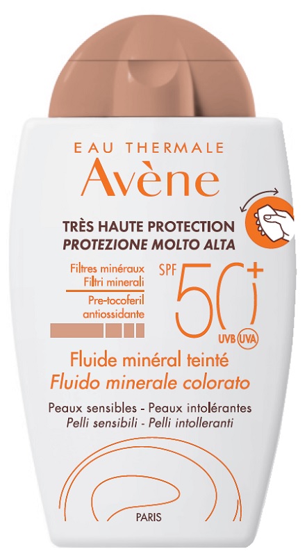 AVENE SOL FLUIDO MINERALE SPF50+ COLORATO NUOVA FORMULA 40 ML - farmascienza.it