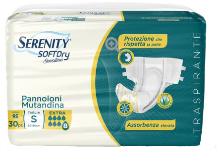 SERENITY PANNOLONE MUTANDINA SD SENSITIVE EXTRA TAGLIA S 30 PEZZI - farmascienza.it