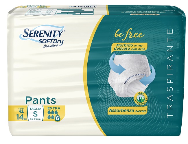 SERENITY PANTS SD SENSITIVE BE FREE EXTRA TAGLIA S 14 PEZZI - farmascienza.it