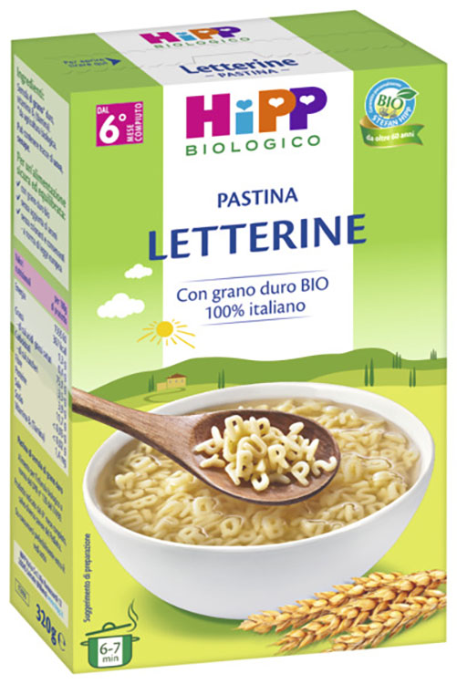 HIPP BIO PASTINA LETTERINE 320 G - farmascienza.it