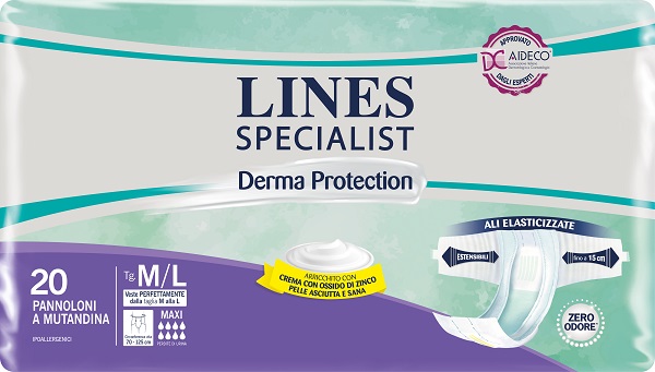 PANNOLONE A MUTANDINA LINES SPECIALIST DERMA MAXI M/L 20 PEZZI - farmascienza.it