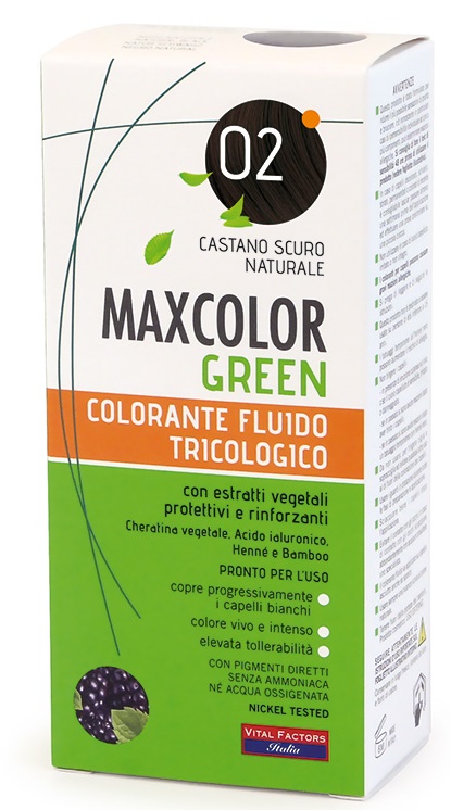 MAXCOLOR GREEN 02 CASTANO SCURO NATURALE 75 ML + BALSAMO 15 ML - farmascienza.it