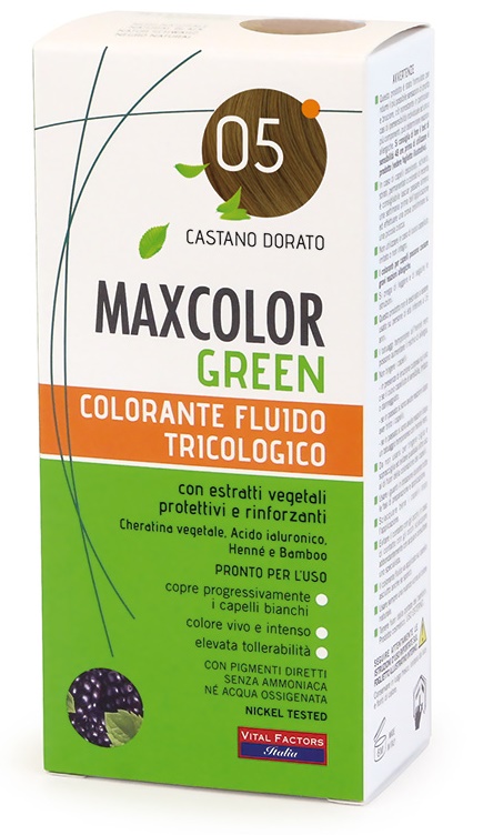 MAXCOLOR GREEN 05 CASTANO DORATO 75 ML + BALSAMO 15 ML - farmascienza.it