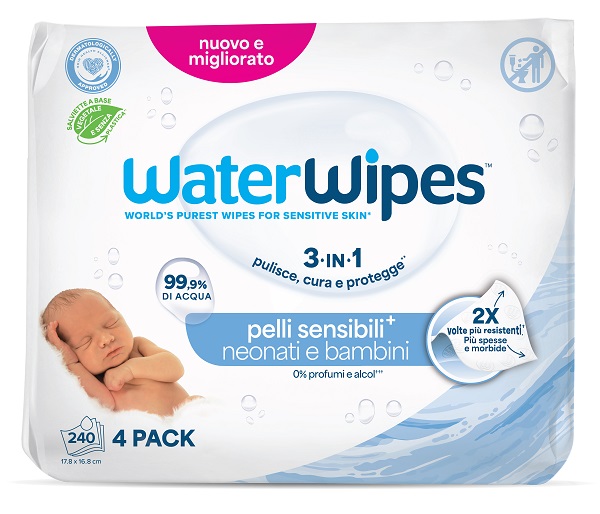 WATERWIPES BIO 4 X 60 PEZZI - farmascienza.it