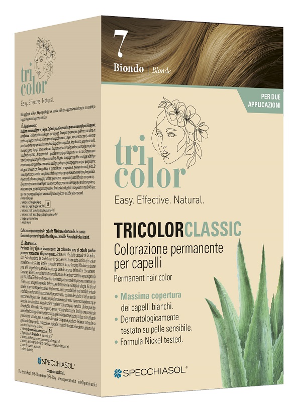 TRICOLOR CLASSIC 7 BIONDO 2 TUBI 50 ML + 2 SHAKER 50 ML + 4 BUSTINE 8 ML - farmascienza.it